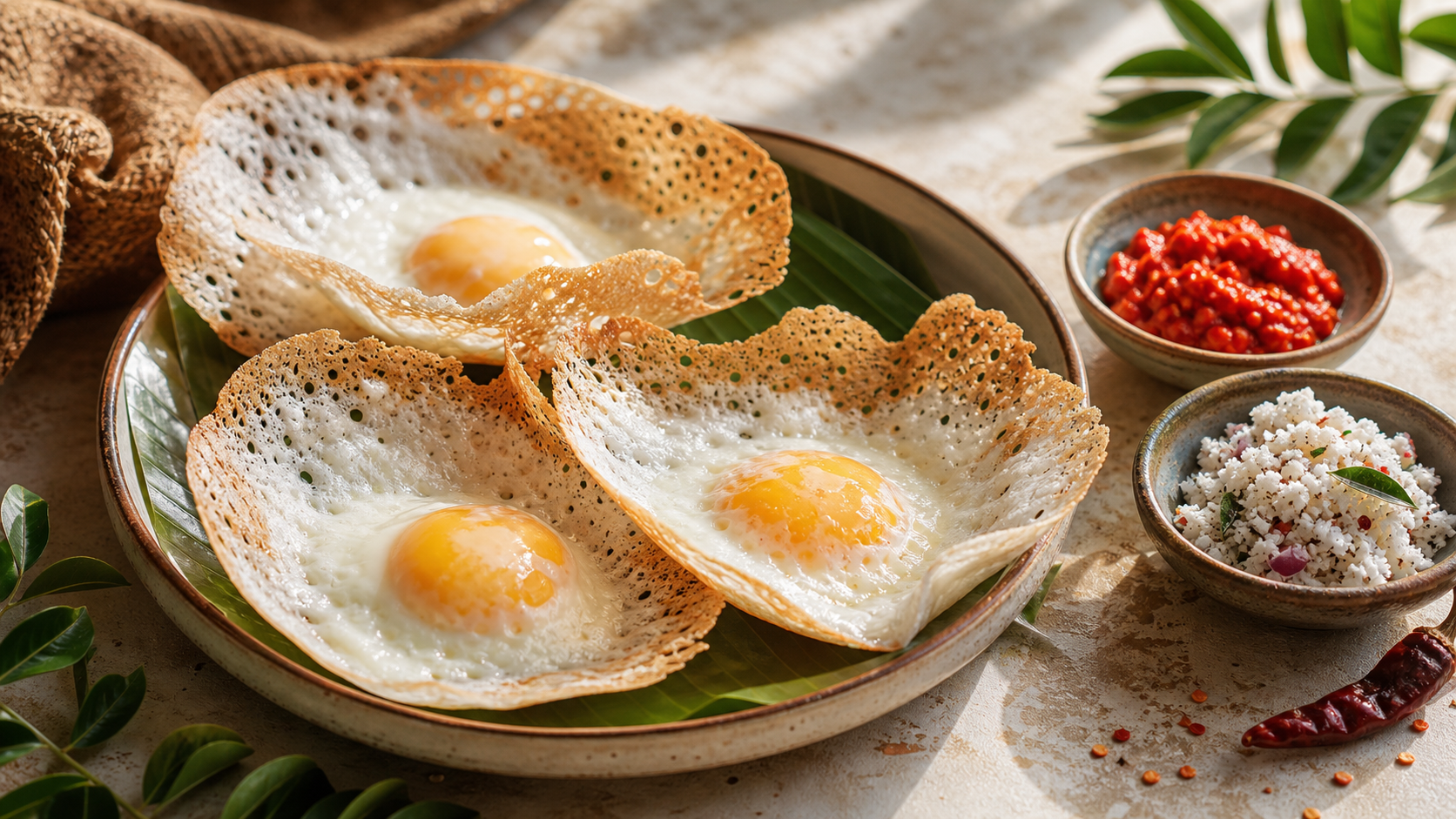 Egg Hoppers at Home recipe image
