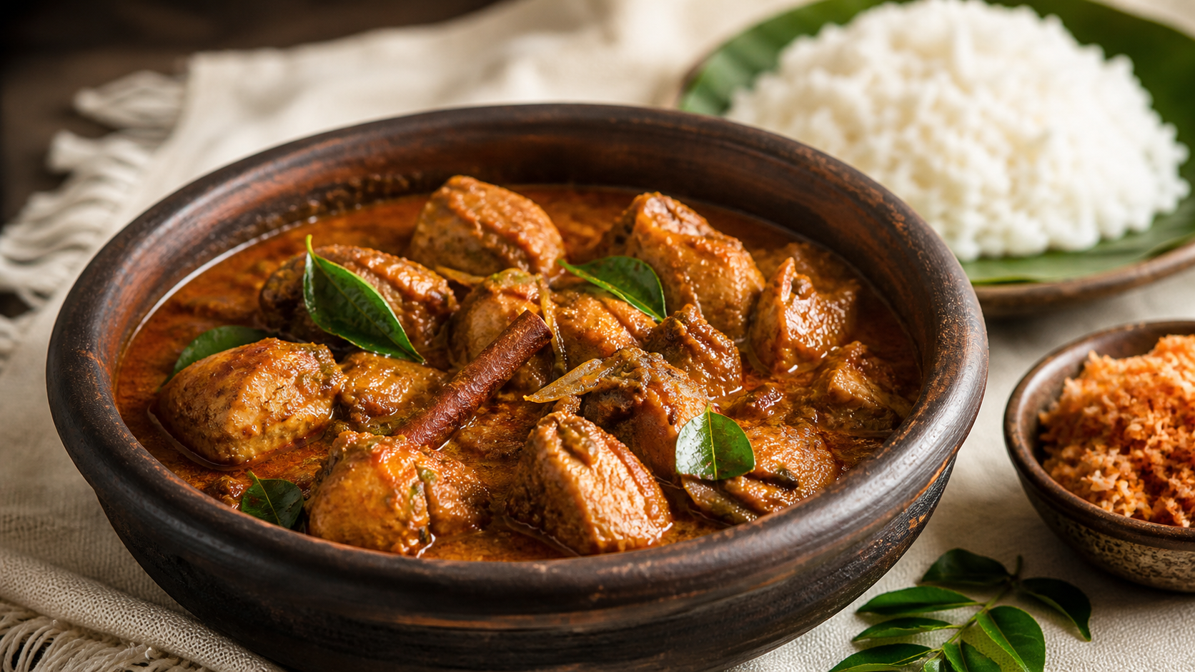 Sri Lankan chicken curry hero image editorial recipe image